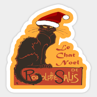 Le Chat Noel Christmas Spoof Vector Art Sticker